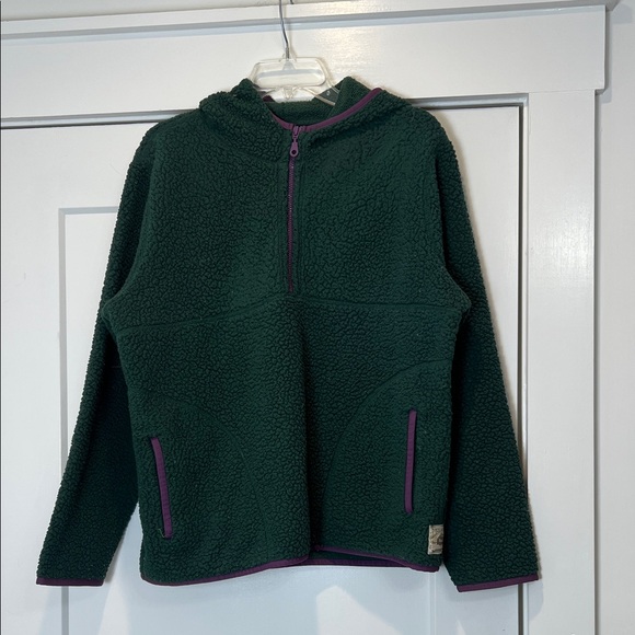 Life Is Good women’s Green Sherpa relaxed fit Hoodie size large. - Picture 1 of 7